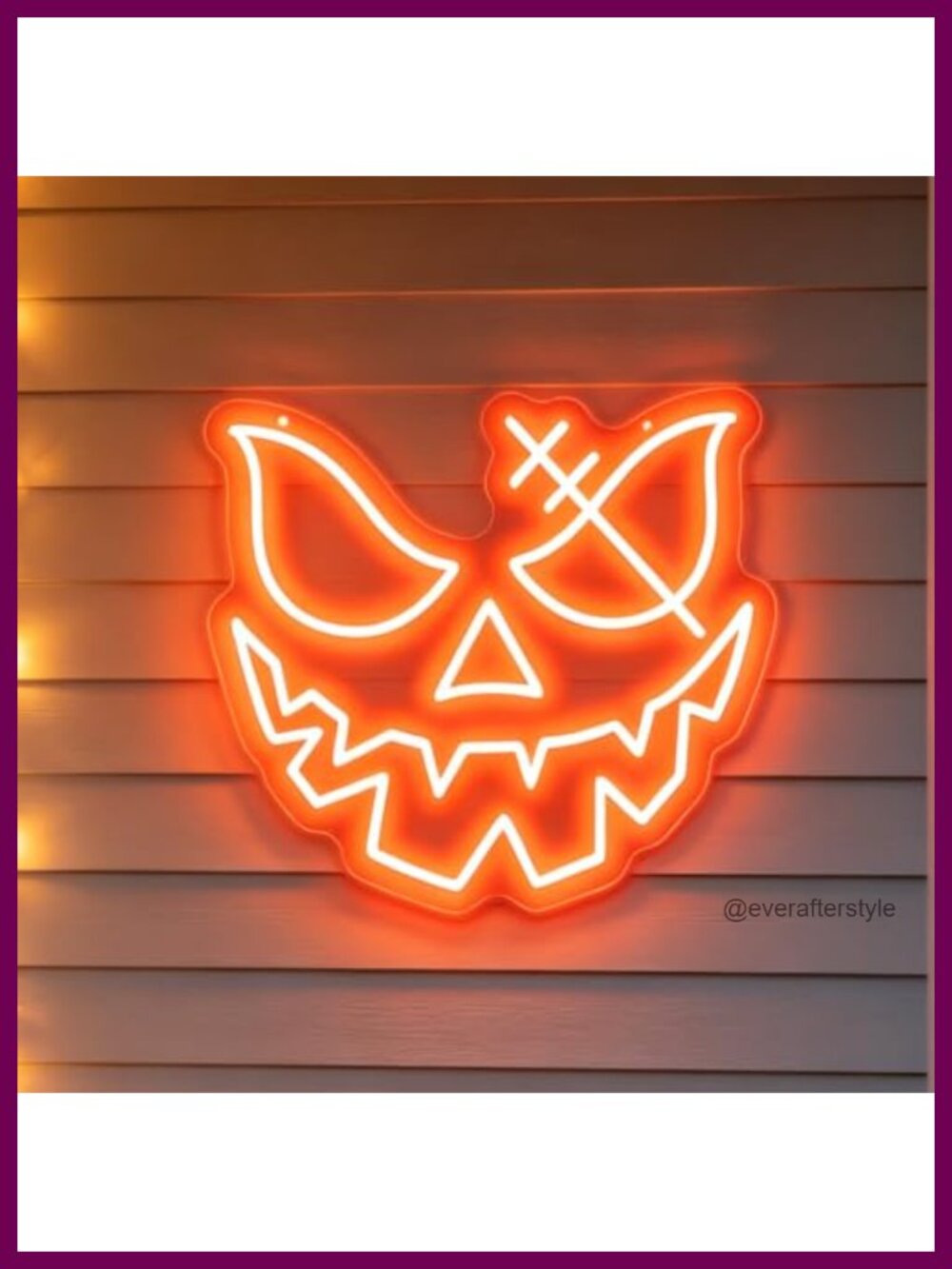 Retro Pumpkin Face Neon Sign Gothic Halloween Wall Decor USB Dimmable 14.9x13.3